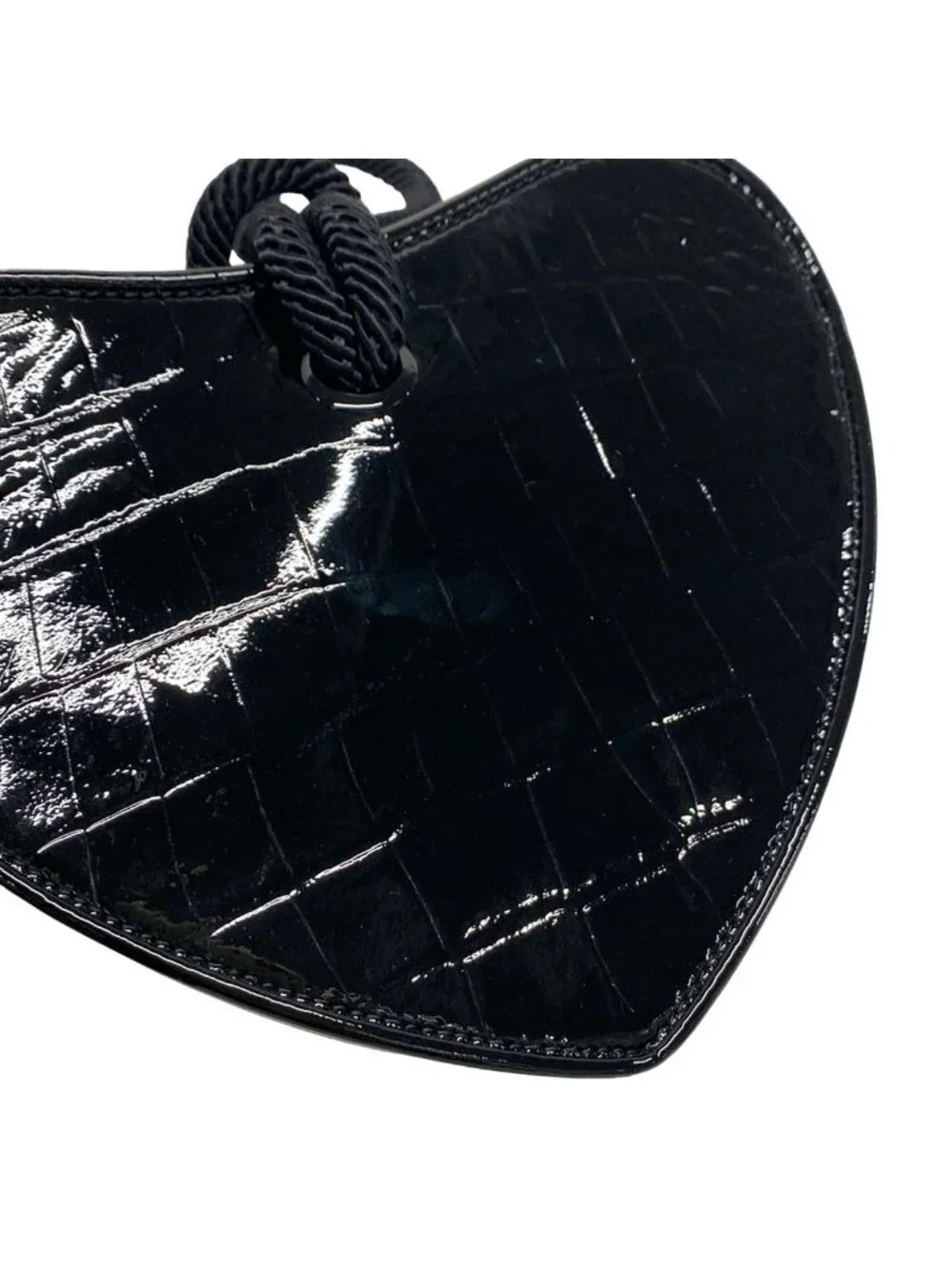 Saint Laurent Paris Clutch Black Heart Embossed Leather